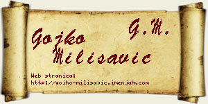 Gojko Milisavić vizit kartica